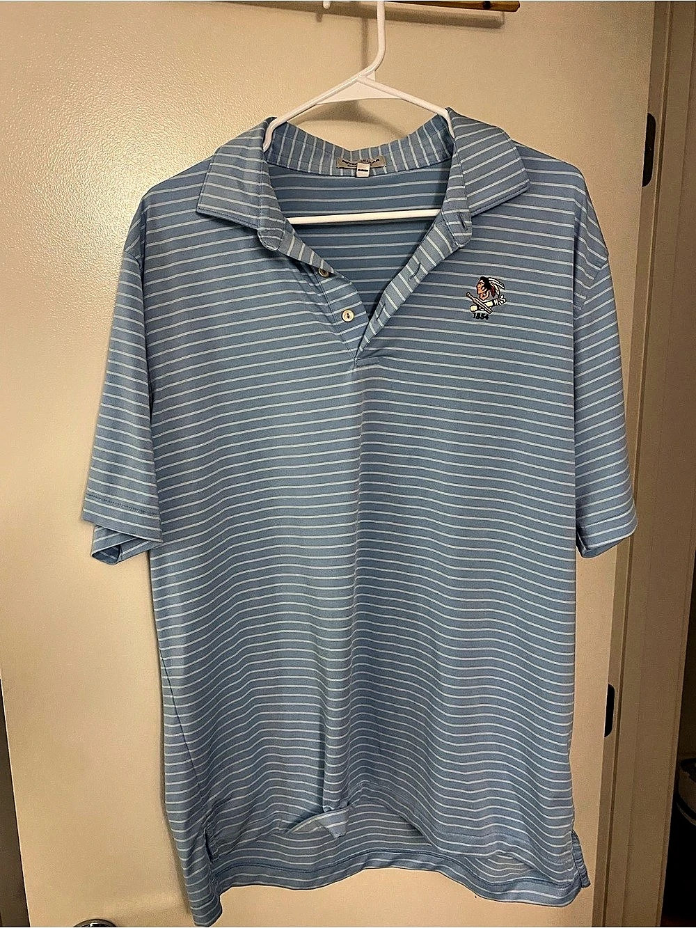 Philadelphia Cricket Club Peter Millar Men's Striped Polo in Blue